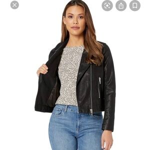 BLANK NYC•NEW Black Vegan Leather Moto Jacket Sz S